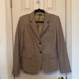 J.Crew Factory Tan Houndstooth Blazer